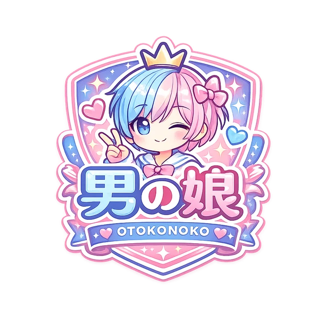 男の娘.tokyo 王冠モチーフのエンブレム